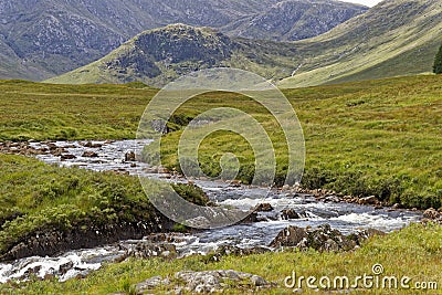 River BÃ  & Meall Tionail Stock Photo